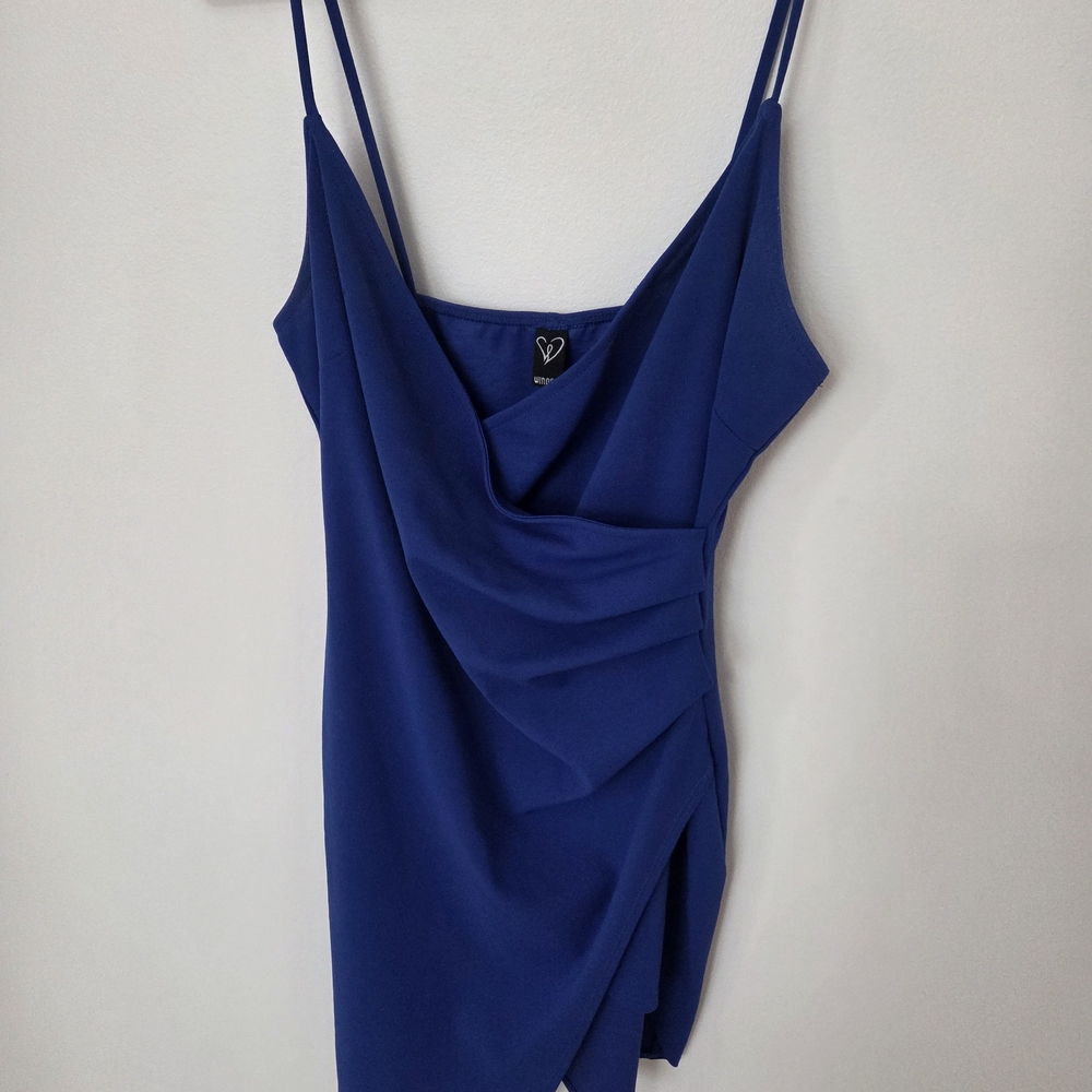 Windsor Cobalt Asymmetrical Dress - Picture 4 of 7